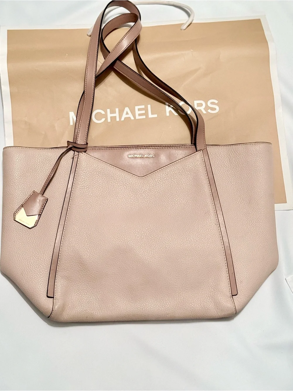 Michael Kors Pebbled Leather Tote in Blush